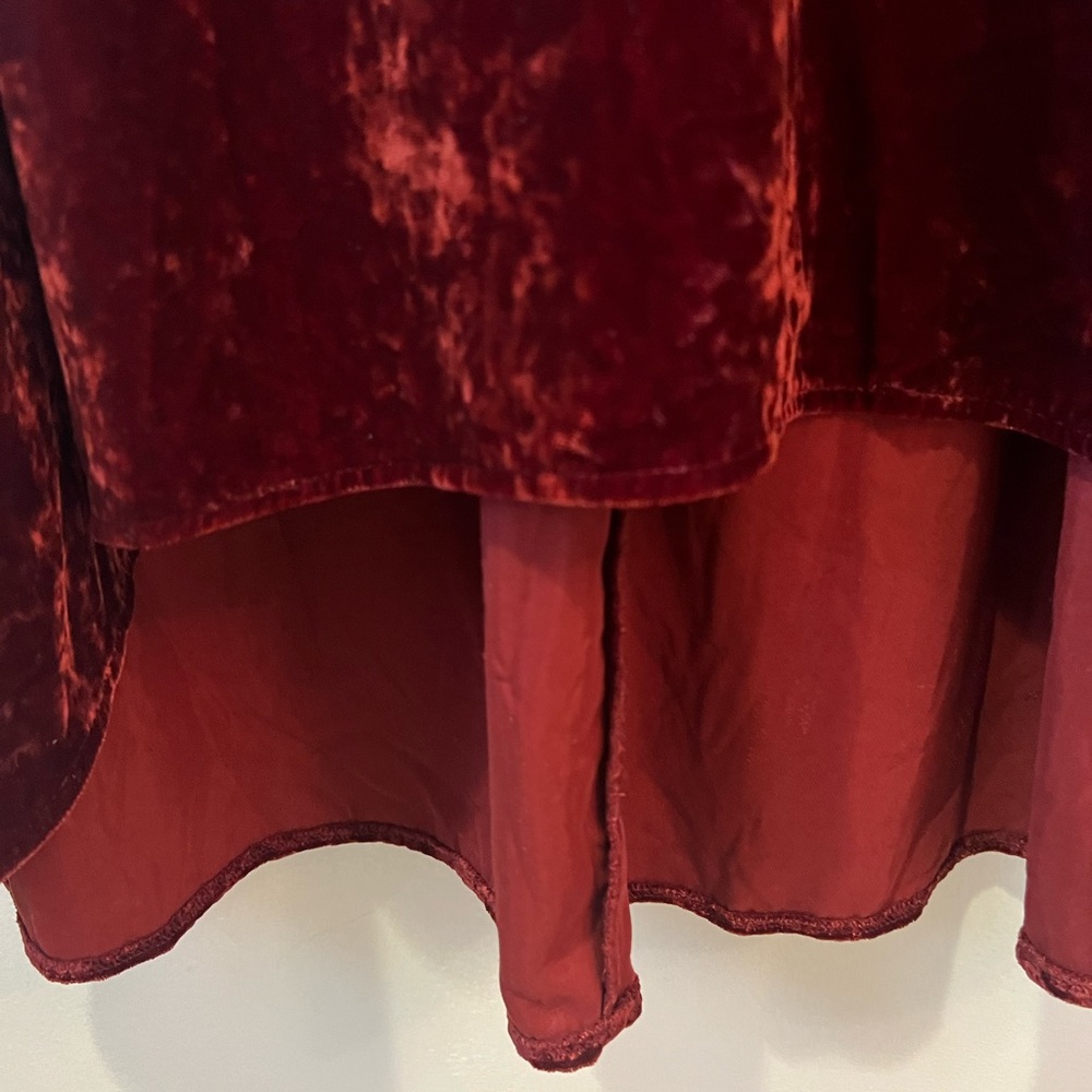 CAbi Tribute velvet red dress size Large - Picture 7 of 8